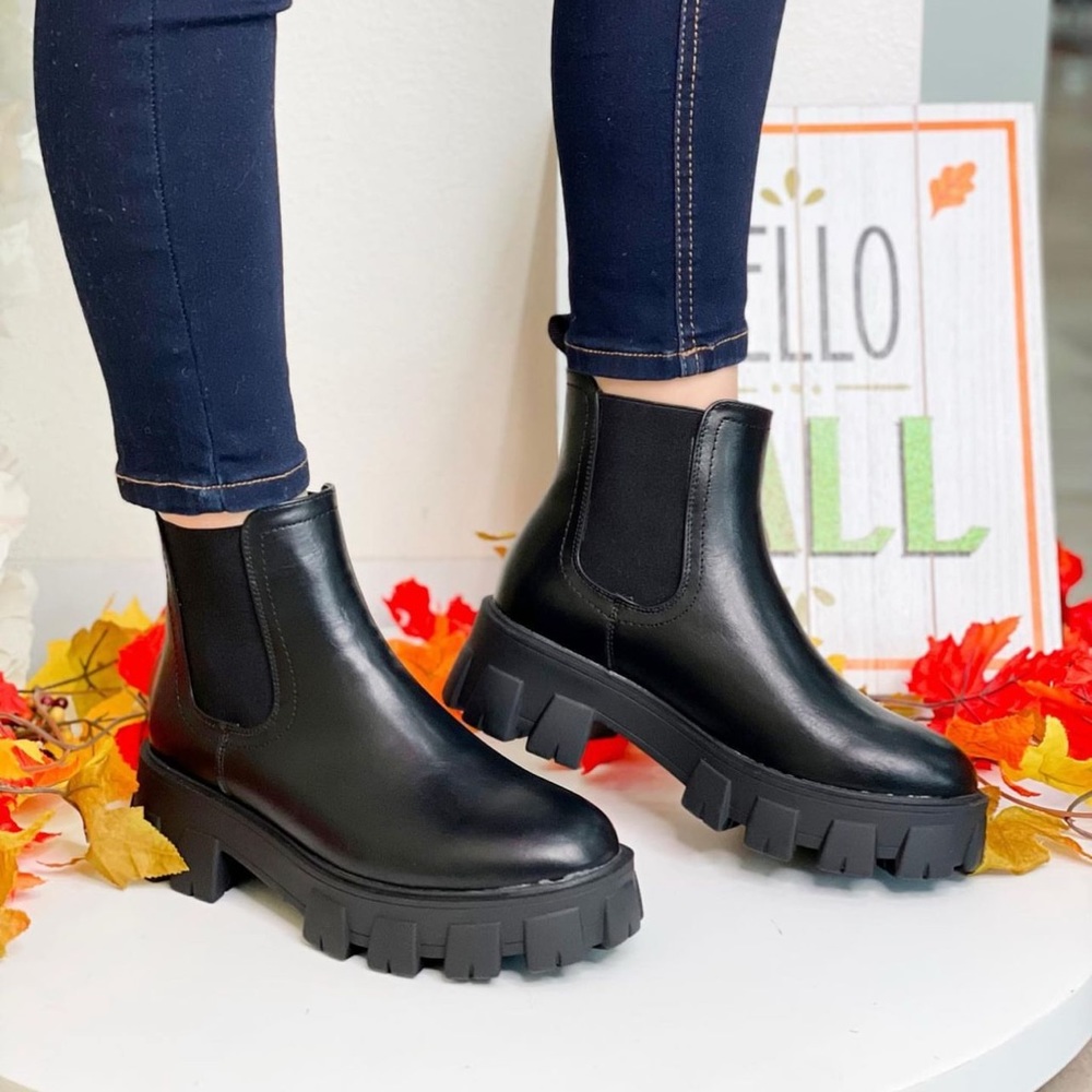 Black ankle boots